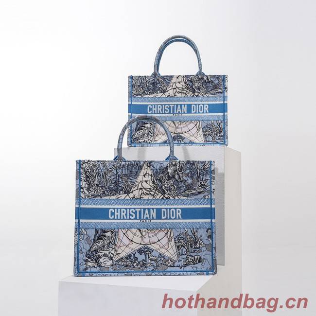 DIOR BOOK TOTE Embroidery C1287-23 blue