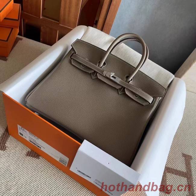 Hermes original Togo Leather HB25O dark gray