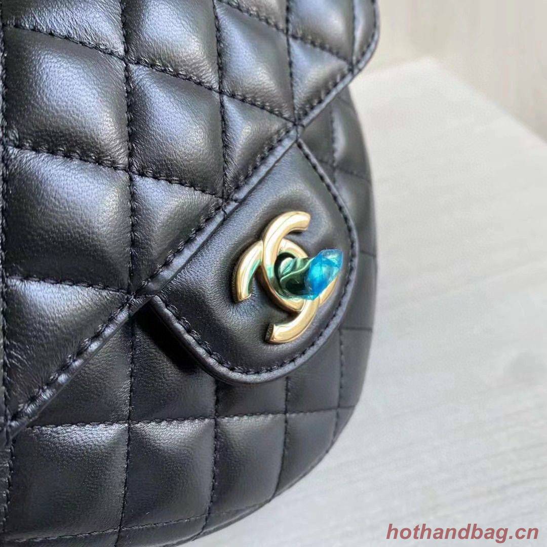 Chanel 2022S Love Heart Original Lambskin Crossbody Chain Bag AS3191Y Black