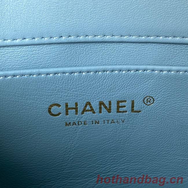 Chanel Flap Lambskin mini Shoulder Bag AS3113 sky blue