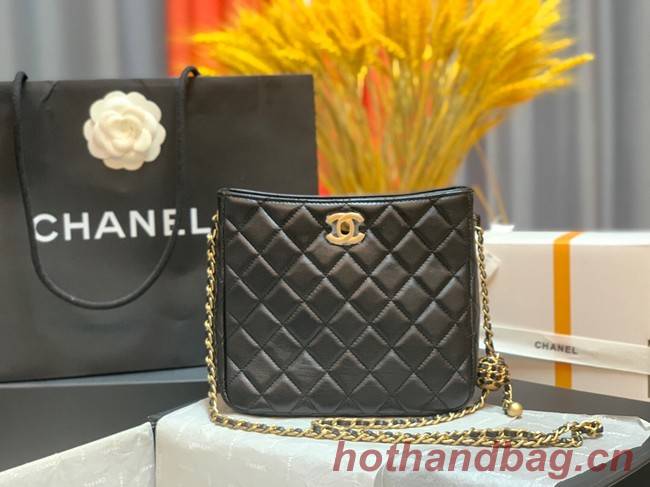 Chanel mini Shoulder Bag Lambskin&Gold-Tone Metal AS3259 black 