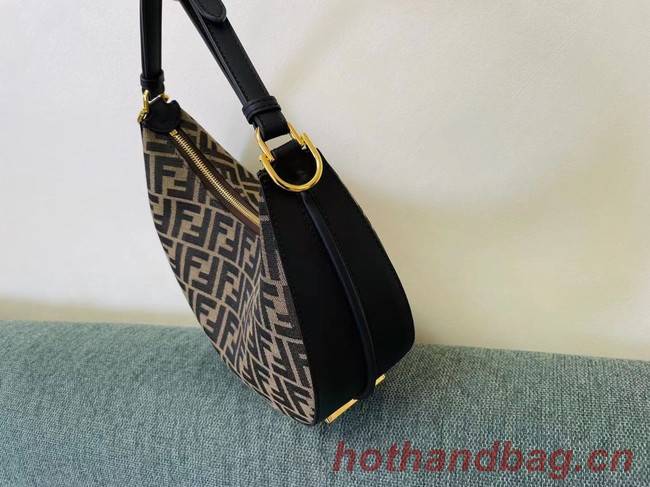 Fendi graphy Small fabric bag 8BR798A brown