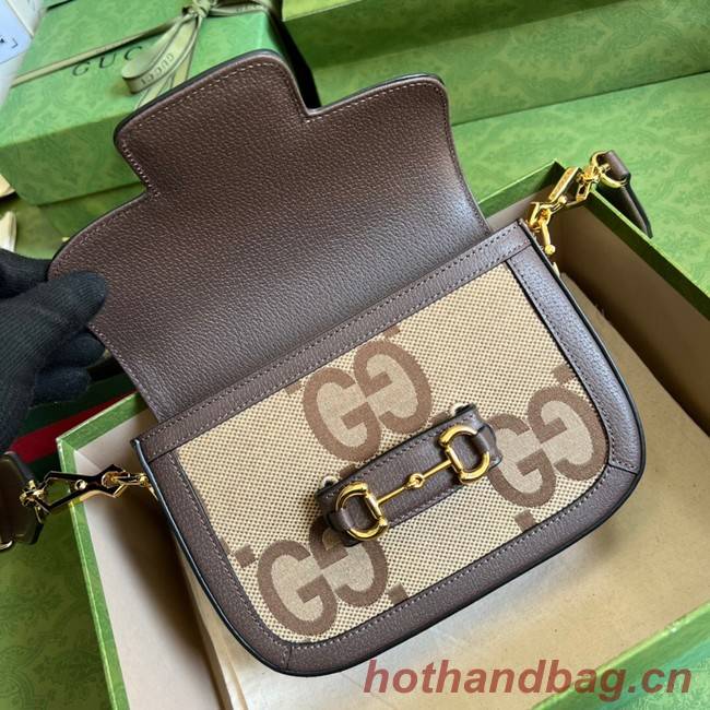 Gucci Horsebit 1955 jumbo GG mini bag 658574 brown