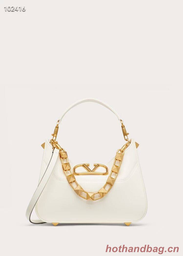 VALENTINO GARAVANI Loco Calf leather bag V2028 white