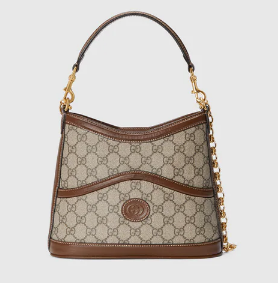 Gucci Large shoulder bag with Interlocking G 696011 brown