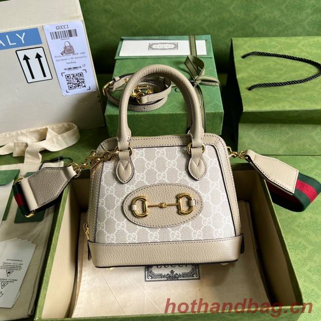 Gucci Ophidia small top handle bag with Web 677212 Beige