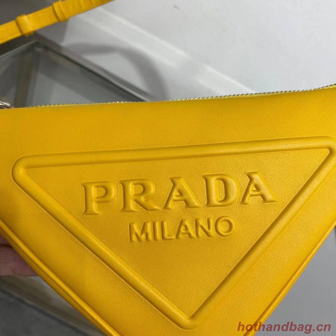 Prada Padded nappa leather handbag 1BE003 yellow