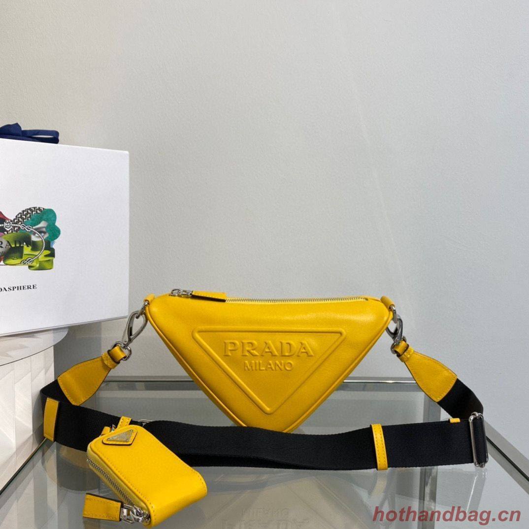 Prada Padded Nappa Leather Shoulder Bag 1BH190 Yellow