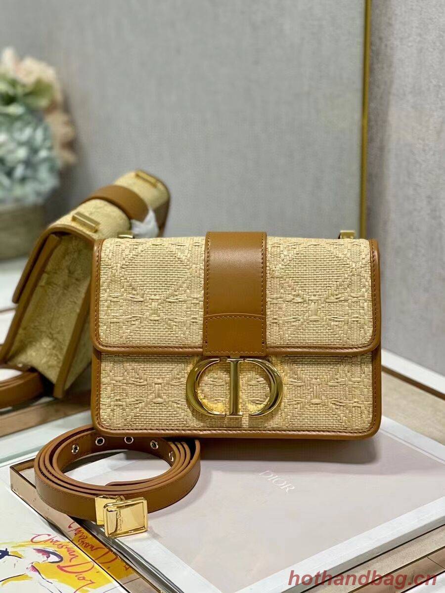 Dior 30 MONTAIGNE BAG Frosted Calfskin C9268 Apricot