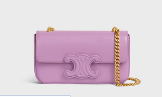 Celine CHAIN SHOULDER BAG TRIOMPHE IN SHINY CALFSKIN 199243 MAUVE