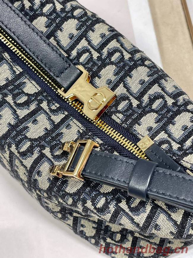 DIOR SMALL BOBBY BAG Embroidery S5554 dark blue