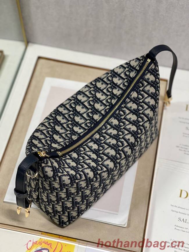 DIOR SMALL Shoulder Bag Embroidery S5552 dark blue