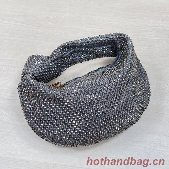 Bottega Veneta Mini with artificial crystals JODIE 651876V gray