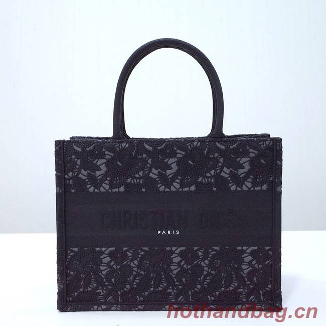 SMALL DIOR BOOK TOTE Embroidery C1287-35 black