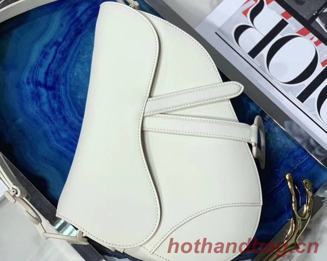 Dior SADDLE-TAS VAN KALFSLEER Bag M0446C white