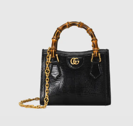 Gucci Diana lizard mini bag 675800 black