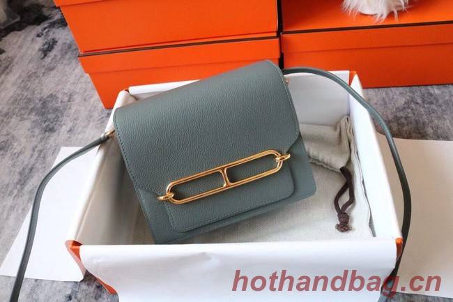 Hermes Roulis 19cm Evercolor 9D H9003 gray&Gold