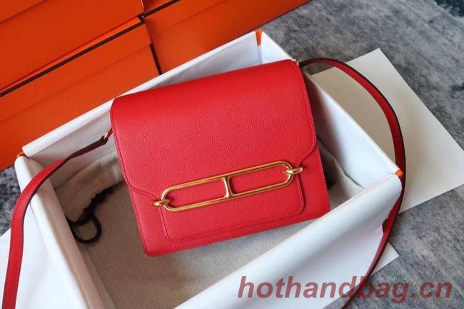 Hermes Roulis 19cm Evercolor 9D H9003 red&Gold