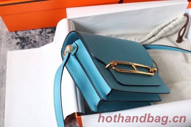 Hermes Roulis 19cm Evercolor 9D H9003 sky blue&Gold