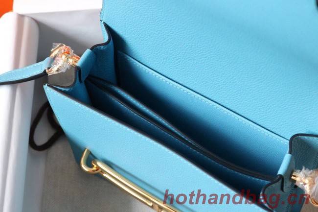 Hermes Roulis 19cm Evercolor 9D H9003 sky blue&Gold