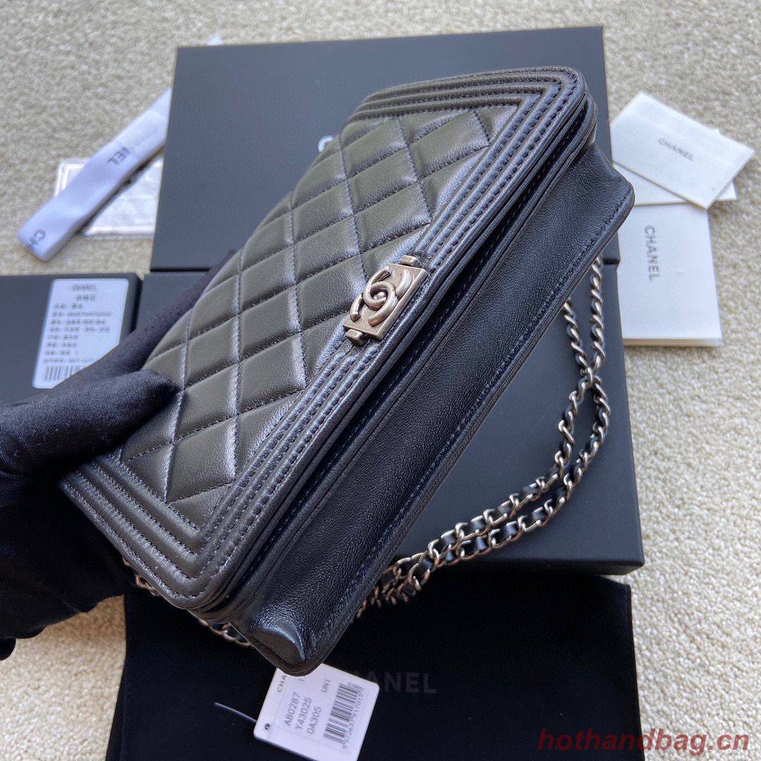 BOY CHANEL Original Wallet on Chain A80287 black