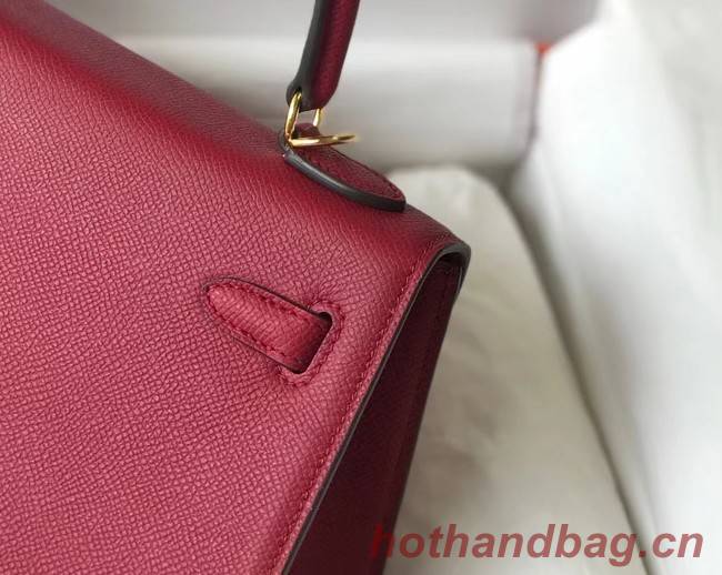 Hermes Original Epsom Leather KEL2578 Burgundy