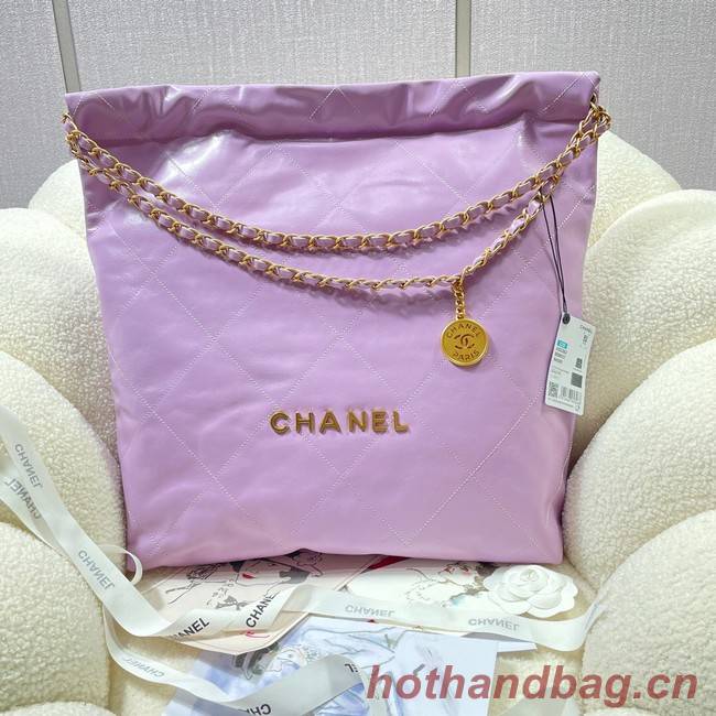 CHANEL 22 HANDBAG AS3262 Purple