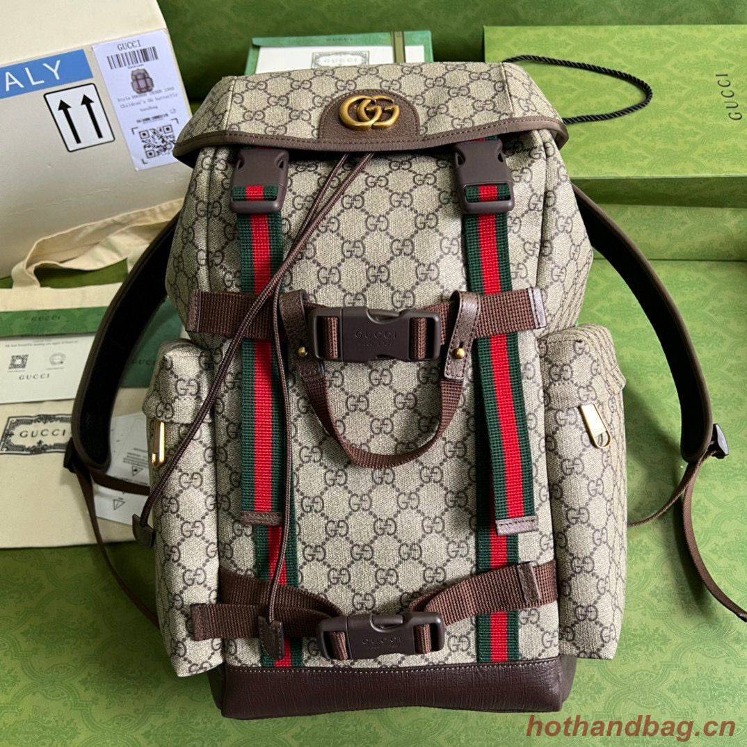 Gucci Ophidia GG Supreme backpack 690999 Brown