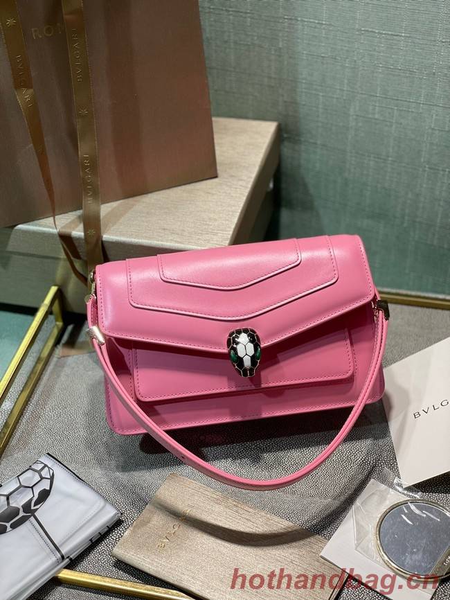 Bvlgari Serpenti Forever leather small crossbody bag 292104 pink