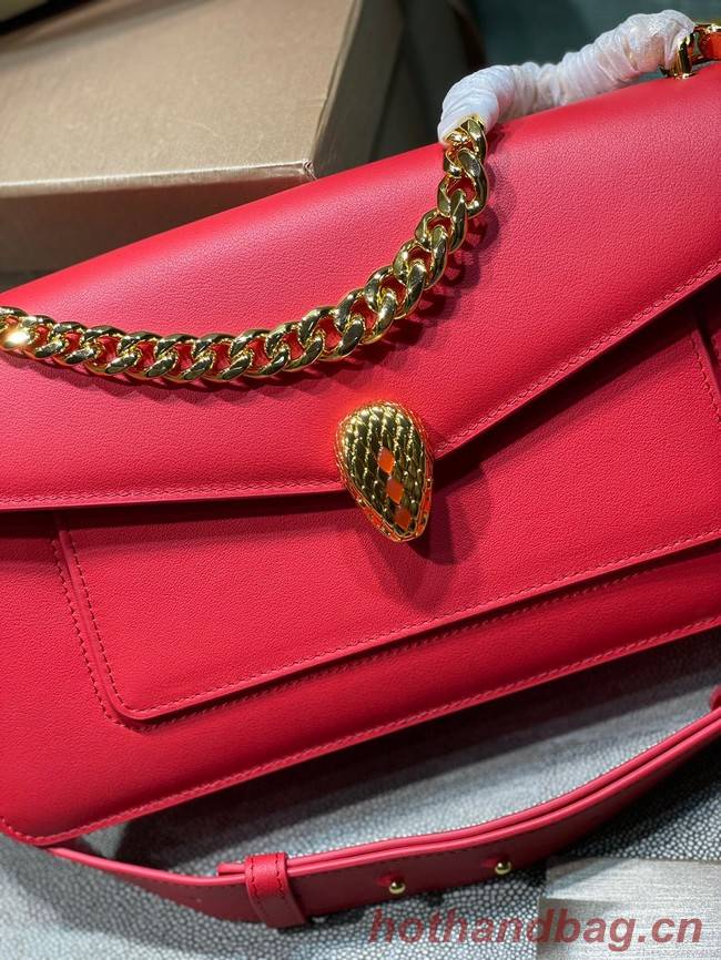 Bvlgari Serpenti Forever leather small crossbody bag 292833 red