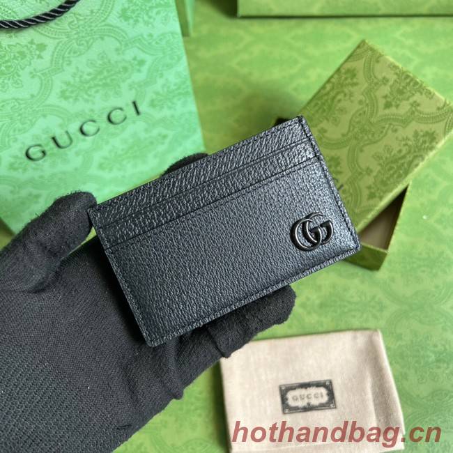 Gucci Card case 657588 black&black-toned hardware