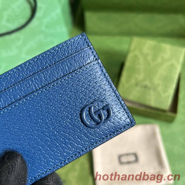 Gucci GG Marmont card case 657588 blue