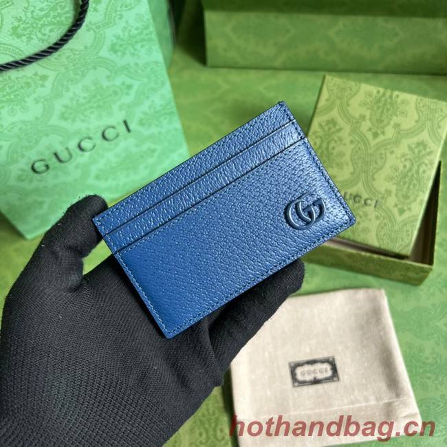 Gucci GG Marmont card case 657588 blue