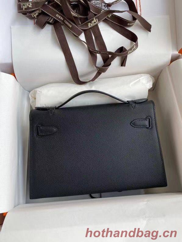 Hermes Kelly 22cm Tote Bag Original Leather KL22 Black