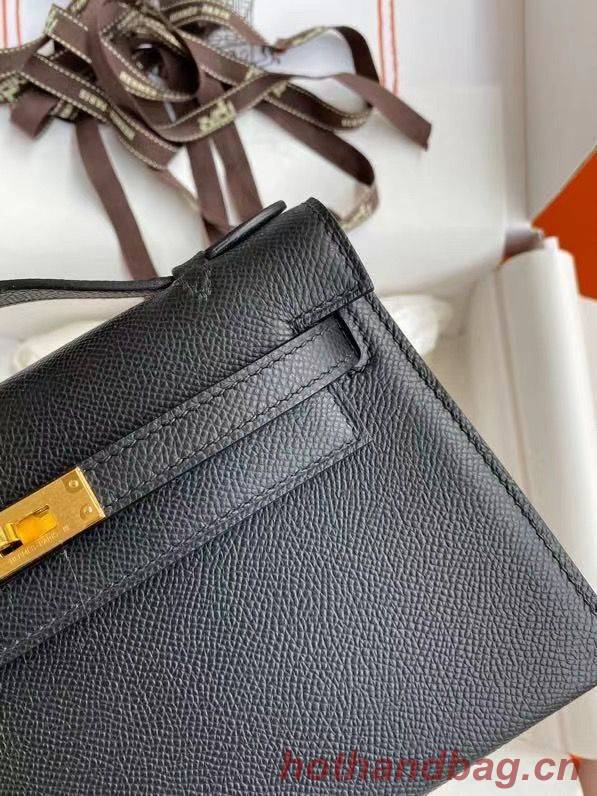 Hermes Kelly 22cm Tote Bag Original Leather KL22 Black