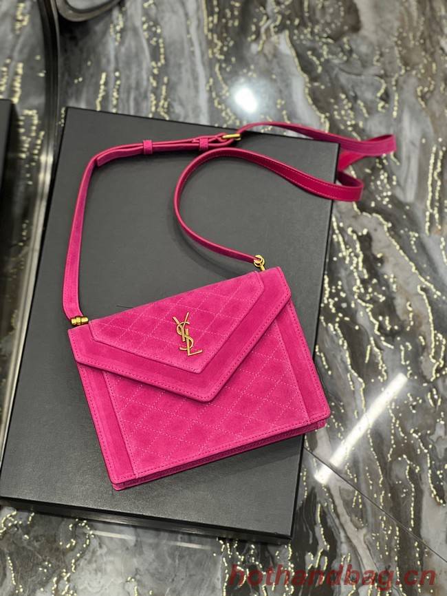 SAINT LAURENT GABY MINI SATCHEL IN SUEDE 685574 MAGENTA PINK