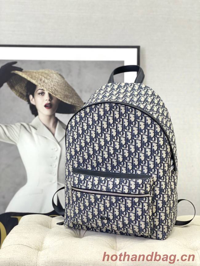 DIORTRAVEL BACKPACK Blue Dior Oblique Jacquard  M6104STZQ