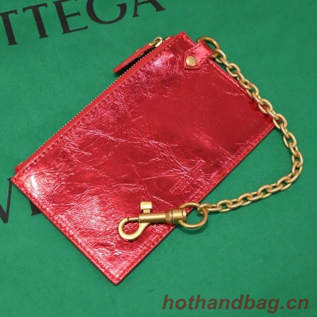 Bottega Veneta Leather clutch 576227 red