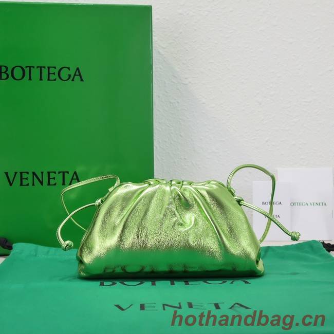 Bottega Veneta Mini intrecciato leather clutch with strap 585852 green