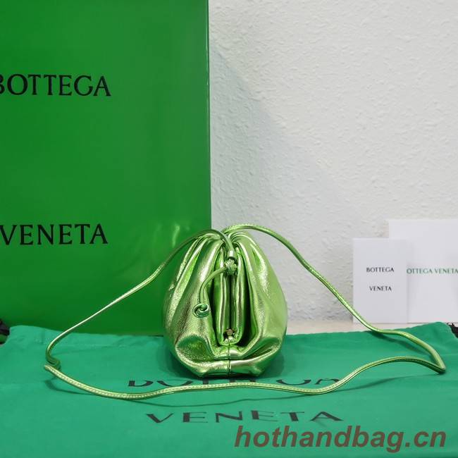 Bottega Veneta Mini intrecciato leather clutch with strap 585852 green