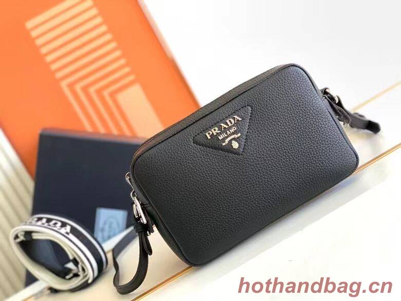 Prada Leather bag with shoulder strap 1DB820 black