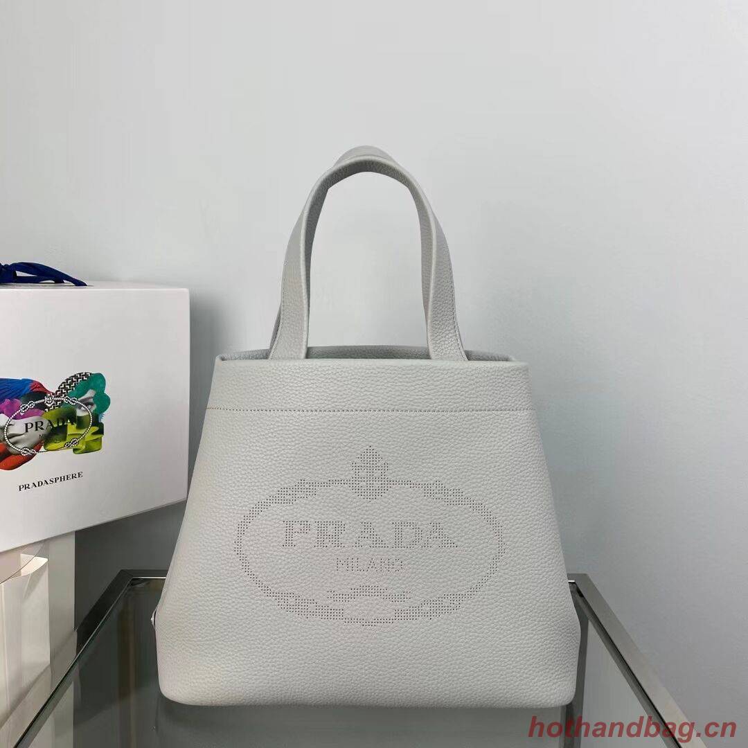 Prada leather tote bag 1AG833 gray