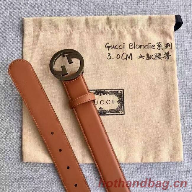 Gucci Blondie 30MM leather belt 703148-1