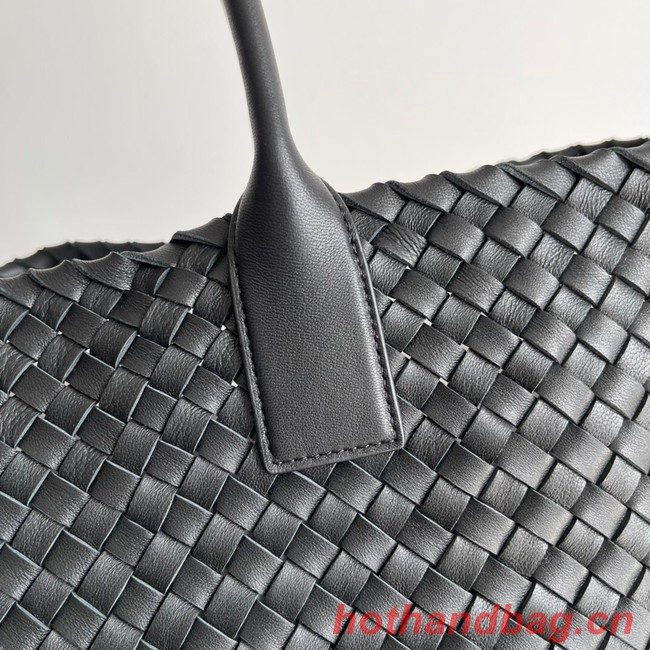 Bottega Veneta Large intreccio leather tote bag 608811 black