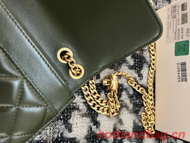 Chanel WALLET ON CHAIN Lambskin & Gold-Tone Metal AP3043 green