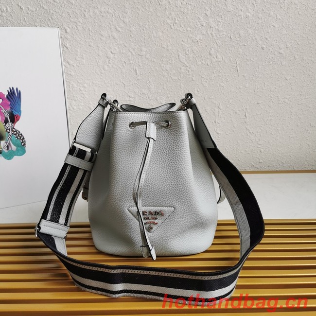 Prada leather Shoulder Bag 1BE060 gray