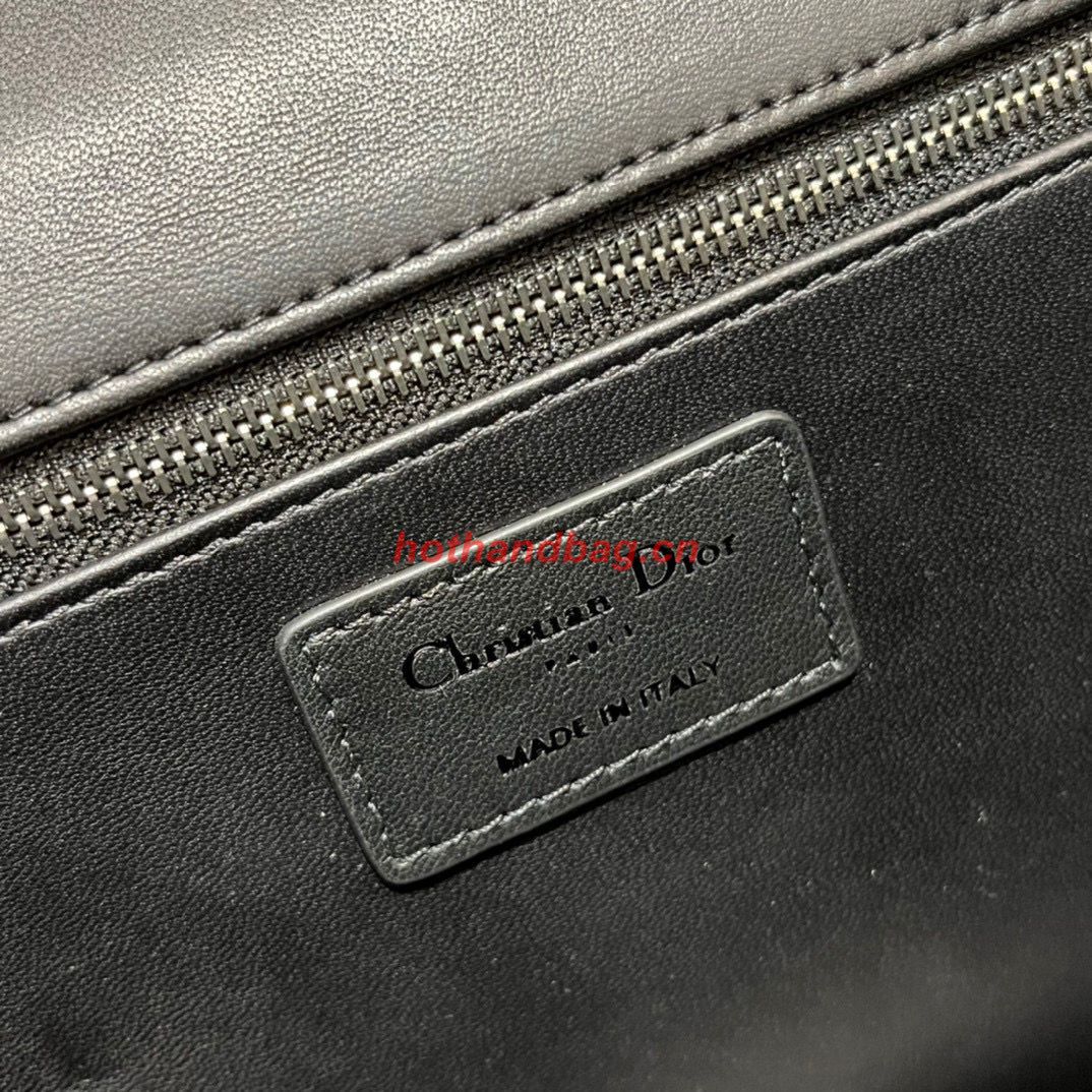 DIOR 30 MONTAIGNE POUCH WITH SHOULDER STRAP AND HANDLE S32698 BLACK