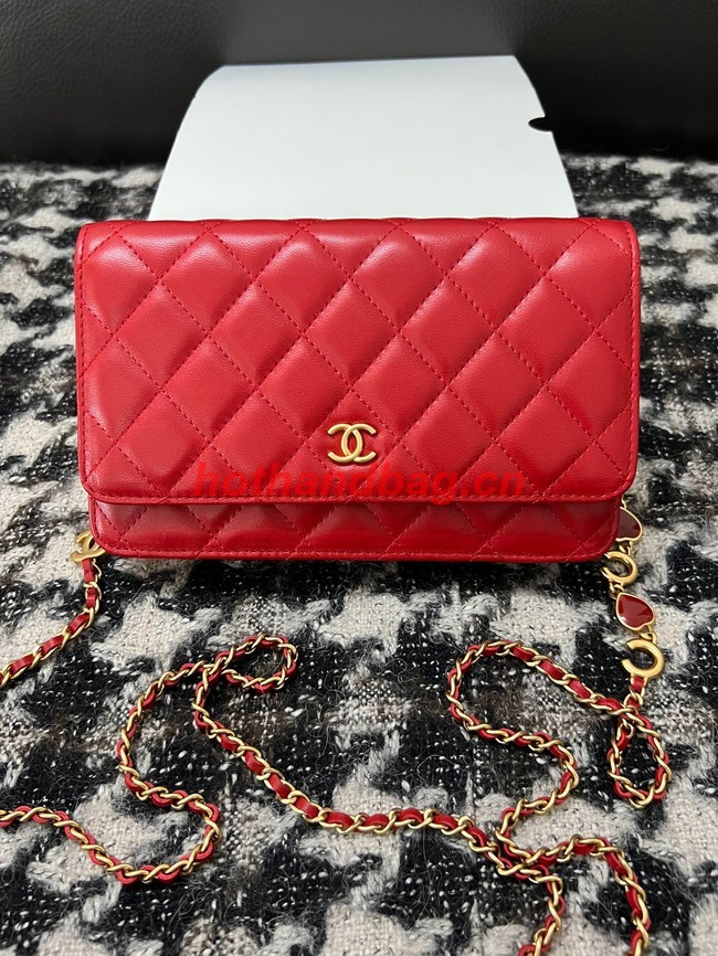 Chanel WALLET ON CHAIN AP3035 red