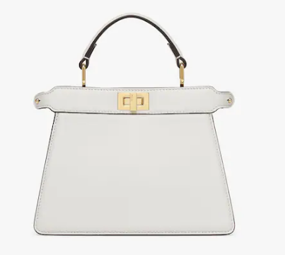 FENDI Peekaboo ISeeU Petite padded nappa leather bag 8BN335 White