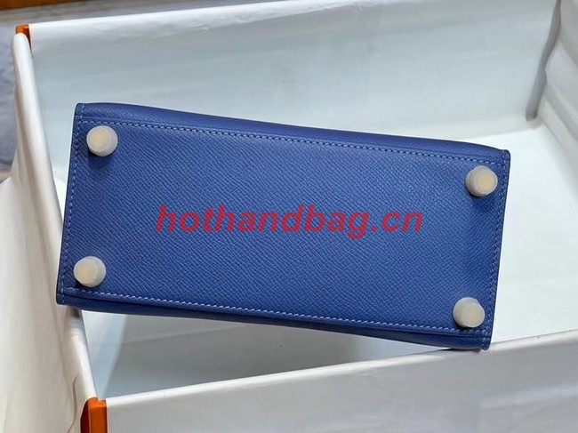 Hermes Kelly 20cm Shoulder Bags Epsom KL2750 blue&gold